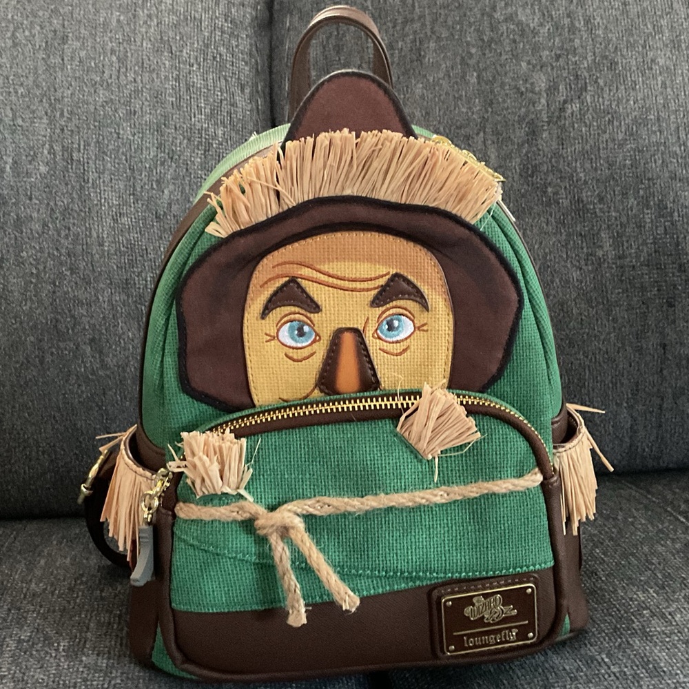 Loungefly Green & Brown Scarecrow Mini Backpack